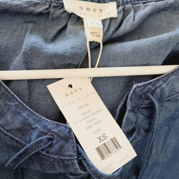 Soft Joie Denim Chambray Top New xsmall - Picture 4 of 6